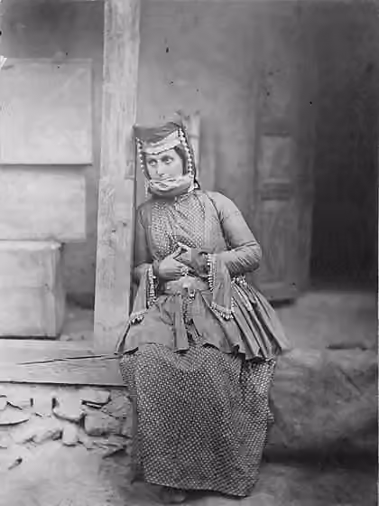 Orang Udi — Udi girl in national cloths from Vartashen (now Oguz).