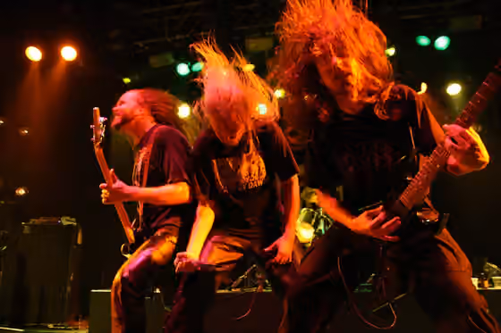 Headbanging — Asphyx, during a concert in 2007 in London.