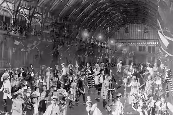 Les Lanciers — Composite Photograph of Carnival, South End Exhibition Rink, Halifax , Nova Scotia , Canada , February 1899.