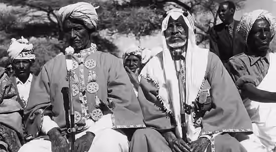 Marehan — Leaders of the Isaaq tribe photographed in Hargeisa in 1958 during the Duke & Duchess of Gloucester's visit to Somaliland