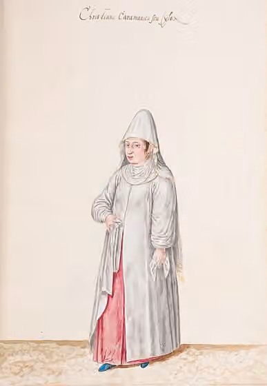Karamanlides — Illustration from the Turkish Costume Book by Lambert de Vos (Bremen, Staats- und Universitätsbibliothek, ms.