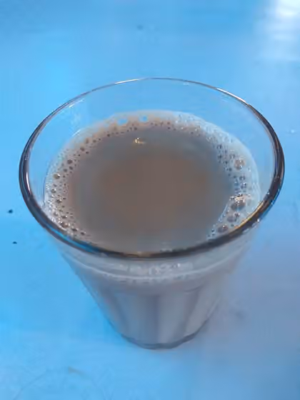 Hidangan Asia Selatan — A cup of milk tea.