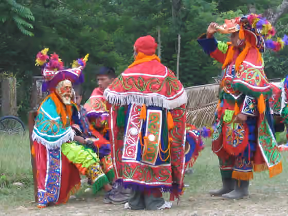 Tarian Maya — A traditional Maya dance symbolising the relationship between humanity and nature, performed in many villages in the Toledo District of southern Belize to honour the village saint.