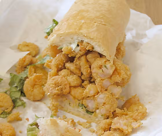 Po' boy — Shrimp Po Boy from Crabby Jack's Rastaurant in New Orleans, Louisiana.