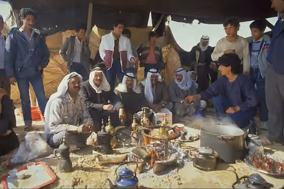 Bedouin Negev — A Bedouin celebration inside a tent at Kseife, a Bedouin village.