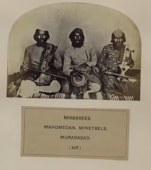 Mirasi — Mirassees, Mahommedan minstrels, Moradabad* Source: ebay, Apr.