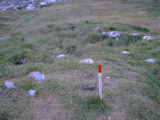 Paleo-Eskimo — Archaeological site of a hunting ground of the Saqqaq culture near Sermermiut on the Disco Bay, Greenland