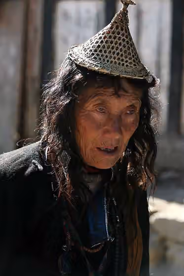 Layap — A woman of the Layap tribe from the Laya area of Bhutan.