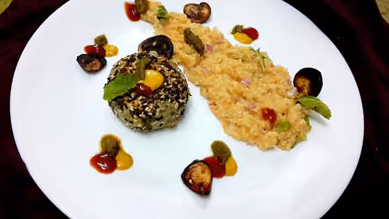 Deconstructed cuisine — deconstructed veggie burger