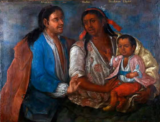 Cholo — De la serie Los cuadros del mestizaje del Virrey Amat