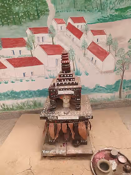 Andh people — Diety statue of Andh Tribe at Jodeghat Tribal Museum
