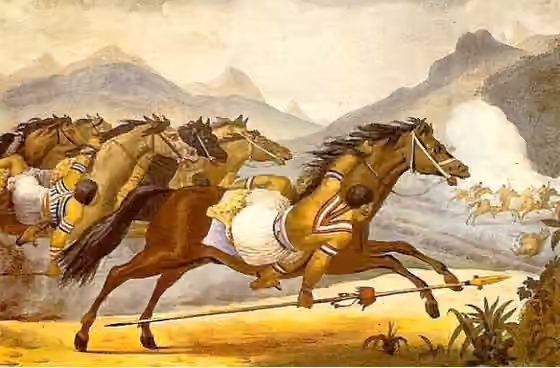 Orang-orang Guaycuru — Cargo of guaicuru cavalry (C.E.1822/H.E.11,822)