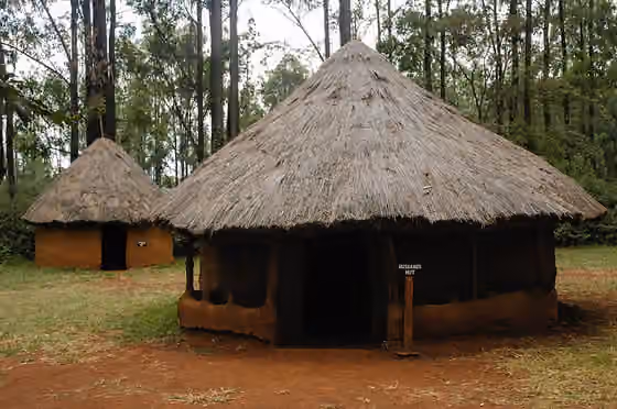 Luhya people — Husband`s hut in Luhya village at Bomas of Kenya near Nairobi