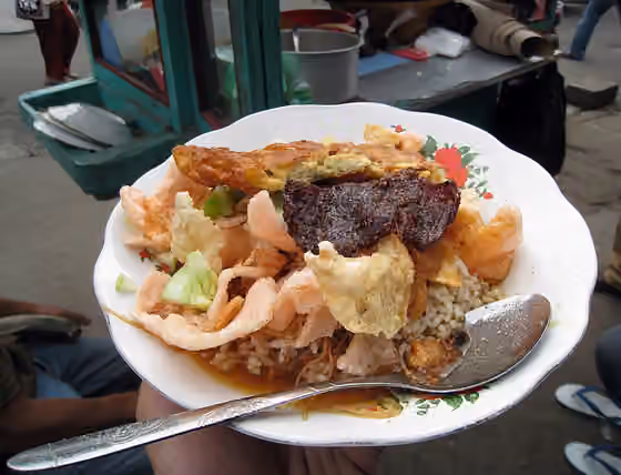 Nasi ulam — Nasi Ulam Betawi, a specialty of Betawi people of Jakarta, Indonesia.