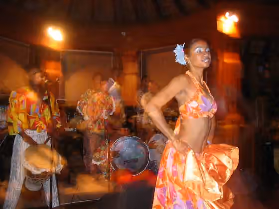 Sega (genre) — A woman dances the sega in Pointe-aux-Piments, Mauritius.