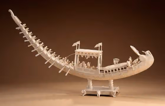 Kavigan — India, West Bengal, Murshidabad, late 19th century Sculpture Ivory 24 3/8 x 42 x 6 1/2 in.