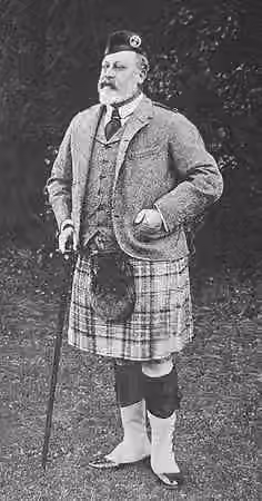 Highland dress — König Edward VII at Balmoral.